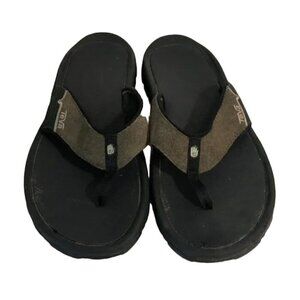 TEVA Flip Flop Sandals Men's Size US13 Brown Black 4136 Beach Sandal Shoes